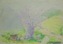 GIUSEPPE URBANI DE GHELTOF (Mestre, 1899 - Venezia, 1982), Paesaggio di montagna con albero, databile attorno alla metà del XX secolo, pastelli colorati su carta incollata su tavoletta, mm 253 x 365 (collezione privata – opera non in vendita).