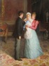 NOE’ BORDIGNON (Castelfranco Veneto, 1841 – San Zenone degli Ezzelini, 1920), Tesoro di mamma e papà, databile attorno al 1880, olio su tavola, cm 43 x 32.