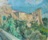 MARIO DISERTORI (Trento, 1895 – Padova, 1980), Città murata, databile attorno alla metà del XX secolo, olio su tela, cm 50 x 60.