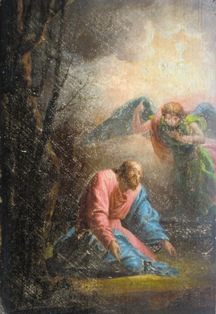 ODORICO POLITI (Udine, 1785 – Venezia, 1846), opera legata a (GIUSEPPE PERINI), L’orazione all’orto, prima metà del XIX secolo, olio su cartone riportato su tavola. cm 26,5 x 17,5.